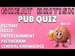 Great British Pub Quiz: Picture Round, 54321, Entertainment, Pictogram & General Knowledge #61