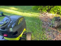 Mowing a couple of acres on a RYOBI Electric Riding Mower - Real Time - 4K