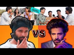 Who Is Better KARTIK AARYAN VS VIJAY DEVARAKONDA | Public Reaction | Kingdom vs ashique 3 VD12