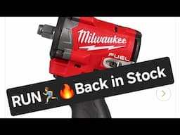RUN 🏃‍♂️ 🔥 Back In Stock Milwaukee M12 1/2 Stubby Impact Wrench