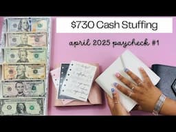 APRIL NO. 1 CASH STUFFING OF 2025 | Paycheck Cash Stuffing | SAVINGS CHALLENGE STUFFING | April #1
