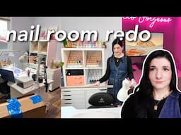 changing up my nail room! 💅🏻 organize and declutter with me