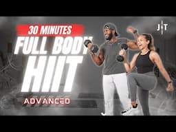 30 Minute Full Body Dumbbell HIIT Workout [ADVANCED/ Low Impact]