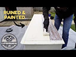 They destroyed it and covered with paint to hide it.  Unbelievable restoration.