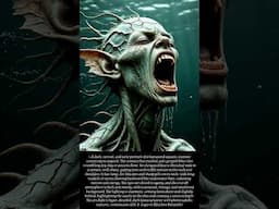 PROMPT A dark, surreal, and eerie portrait of a humanoid aquatic creature screaming #flaskarchitect