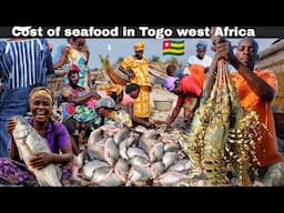 Biggest seafood market in lomé Togo west Africa 🌍. Cost of seafood in Togo 🇹🇬