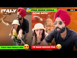 Itlay ke ROME mai pehla din hum itne khush 😍 lekin itna bura hoga apne sth 😭 tagda katt gaya 😫 Day 8