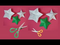 ⭐ RECORTE ESTRELAS DE PAPEL SEM MOLDE ⭐