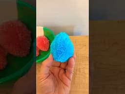 Super cute pom pom Easter eggs are quick and easy to make! 🐣