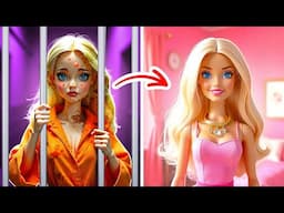 💄 Jail Beauty Makeover! Doll Uses TikTok Hacks to Glow Up 🚔✨