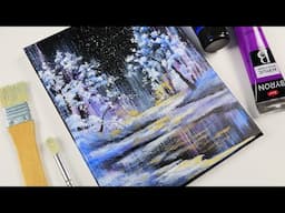 Abstract Aurora Painting in less than 30 minutes! ✨Easy Painting Tutorial for Beginners-FULL LENGTH
