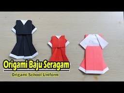 Origami Baju Seragam Sekolah| How to make Origami school uniform