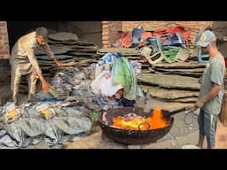 Plastic Chairs are Making from Waste polythene Plastic bags | Plastic waste materials Craft idea