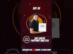 Idea 30 - 🌐 Safe Digital Footprint Analyzer #cybersecuritytamil #cybervoyage