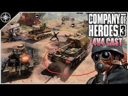 Destroy All German Heavy Tanks! | 4V4 Oasis Depot | CoH3 Cast 2.0 #19