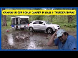 Camping in Our Popup Camper in Rain & Thunderstorms!  Beautiful Free Camping in Iowa