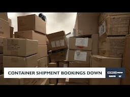 Container shipment bookings down
