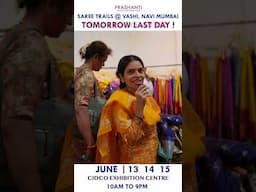 Mumbai Loves Prashanti ❤️  Don’t Miss Tomorrow! Saree Trails Mumbai | FLAT 10% OFF!