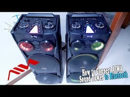How to Connect AIWA Sound Tower AW2010-PB / AW2012 / AW3010 / AW3012 to Bluetooth and pair 🔊📱