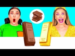 Real Food vs Chocolate Food Challenge | Funny Food War by BaRaDa Challenge