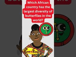 Which African country has the largest diversity of butterflies in the world?
