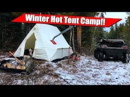 Winter Camping in the Boreal Forest | Snowtrekker Hot Tent, Argo 6x6 & My Dog Esme