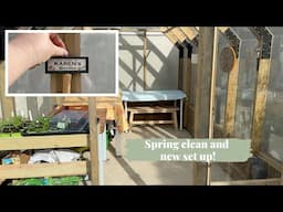 Greenhouse Spring Refresh 🌿 | New Layout, Table & Potting Bench!