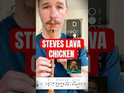 Steve's Lava Chicken Minecraft Recorder Tutorial Chicken Jockey #recorder #tutorial #minecraft