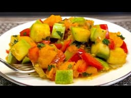 😋 So kocht man Zucchini mit Gemüse! Unglaublich leckeres und leichtes Abendessen!