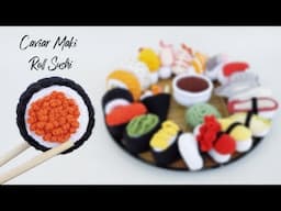 Crochet Caviar Maki Roll Sushi | Amigurumi Tutorial | SpringDay DIY