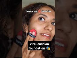 I was wrong abt the viral cushion foundation 🎭 | tirtir mask fit on indian skin first impressions