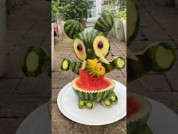 Watermelon Elephant Cutting Tricks #shorts #watermeloncarving  #watermelonart