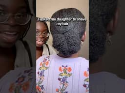 I asked my daughter to shave my hair, how did she do?