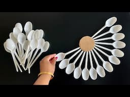 2 Beautiful Wall Hanging Ideas Using Plastic Spoons /Paper Craft For Home Decoration /DIY Wall Decor