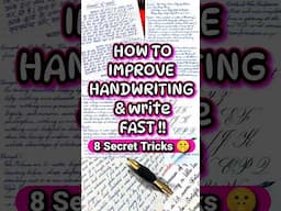 How To Write Fast With Good Handwriting 🔥8 Secret Tips*✨#handwriting #shorts #viralshorts #trending