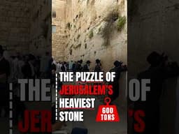 𝗧𝗵𝗲 𝗣𝘂𝘇𝘇𝗹𝗲 𝗼𝗳 𝗝𝗲𝗿𝘂𝘀𝗮𝗹𝗲𝗺’𝘀 𝗛𝗲𝗮𝘃𝗶𝗲𝘀𝘁 𝗦𝘁𝗼𝗻𝗲  #history #travel #jerusalem #mystery #teaching #tunnel