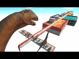 Water and Lava Challenge: Who Can Run Through 7 Carnivorous Dinosaur Boxes?| ARBS