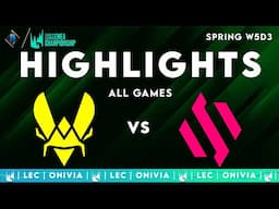 VIT vs BDS ALL GAMES Highlights | LEC Spring 2025 | Team Vitality vs Team BDS by Onivia