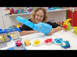 Spielspaß mit Nicole - Die kleinen Autos müssen in die Waschanlage - Farben Lernen mit PlayDoh