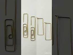 Geometric earrings made of @beadalon Artistic Wire w @WubbersUpload square pliers #earringmaking