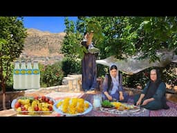Rustic Chicken Cooked with Buttermilk & Saffron  | Iran Village Life