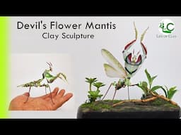 Sculpting Devil’s Flower Mantis using Clay | Idolomantis diabolica