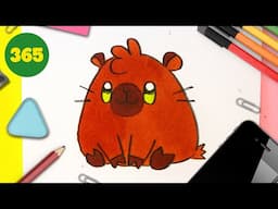 How to Draw a Cute capybara Step by Step – Kawaii Drawing Tutorial