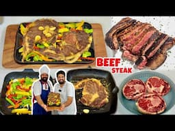 BEEF STEAK AT HOME - ( EID SPECIAL ) Super Juicy Steak With Vegetables - BaBa Food RRC