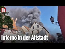 Villingen-Schwenningen: Feuerwehr kämpft gegen Großbrand
