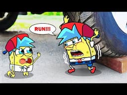 No Daddy, Please Noo Crushing SpongeBob Boyfriend FnF Baby 🚓 Crushing Crunchy & Soft Things by Car