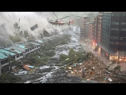 8 Minutes ago in China! Chaos form Storms sweep through cities, Buildings and roofs collapse