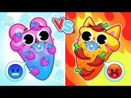 🔥 Hot Pizza VS Cold Pizza ❄️ Songs for Kids & Nursery Rhymes 🍕 Toonzey Songs