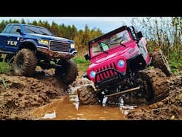 Это Вам не ржавые Нивы! ... Dodge и Jeep это бездорожье не остановит! ... RC OFFroad 4x4