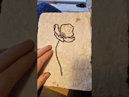 Cute little bloom in handmade paper and yarn 🥰 #flowersketch